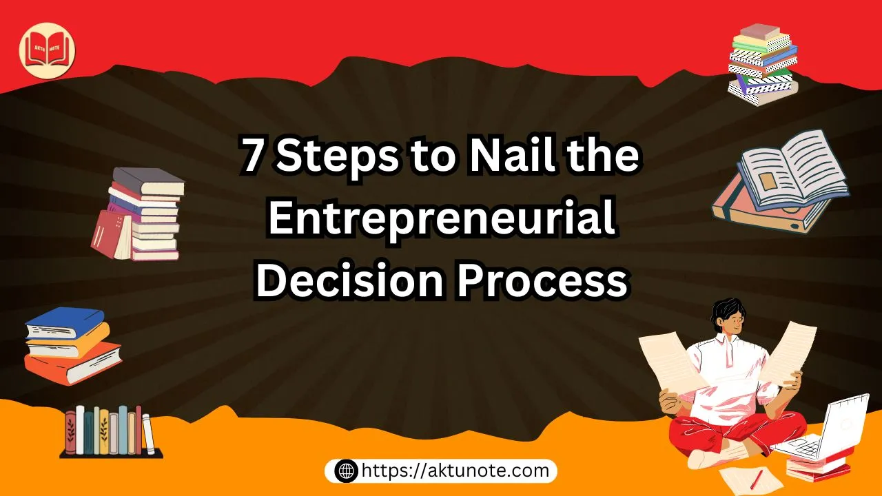 7 Steps to Nail the Entrepreneurial Decision Process